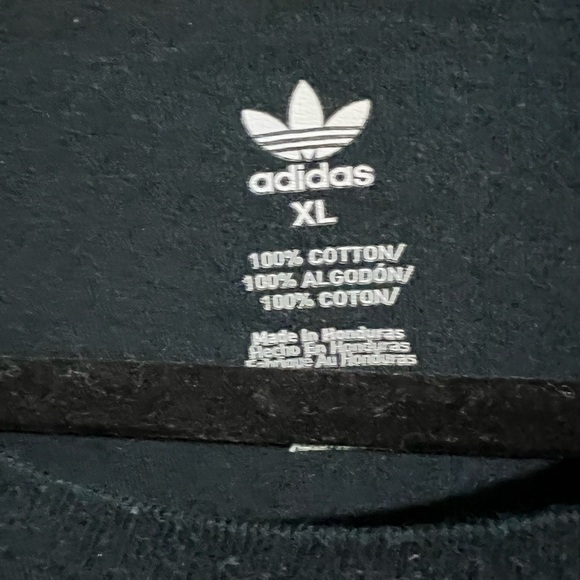 Adidas XL black and shiny gold top French writing - Picture 3 of 4